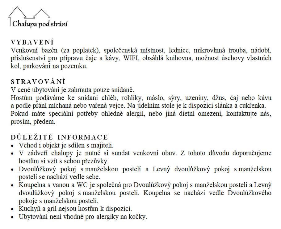 Chalupa Pod Strani Teleci Екстер'єр фото